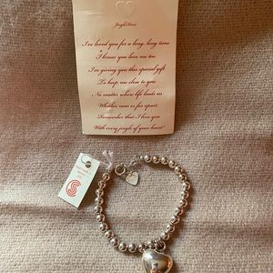 925 Sterling Silver Heart Bracelet.